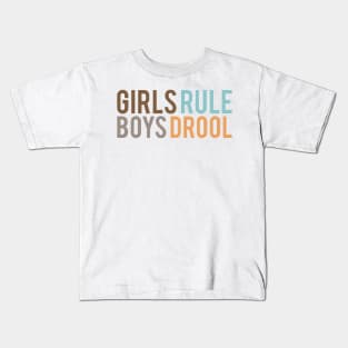 Girls Rule & Boys Drool Kids T-Shirt